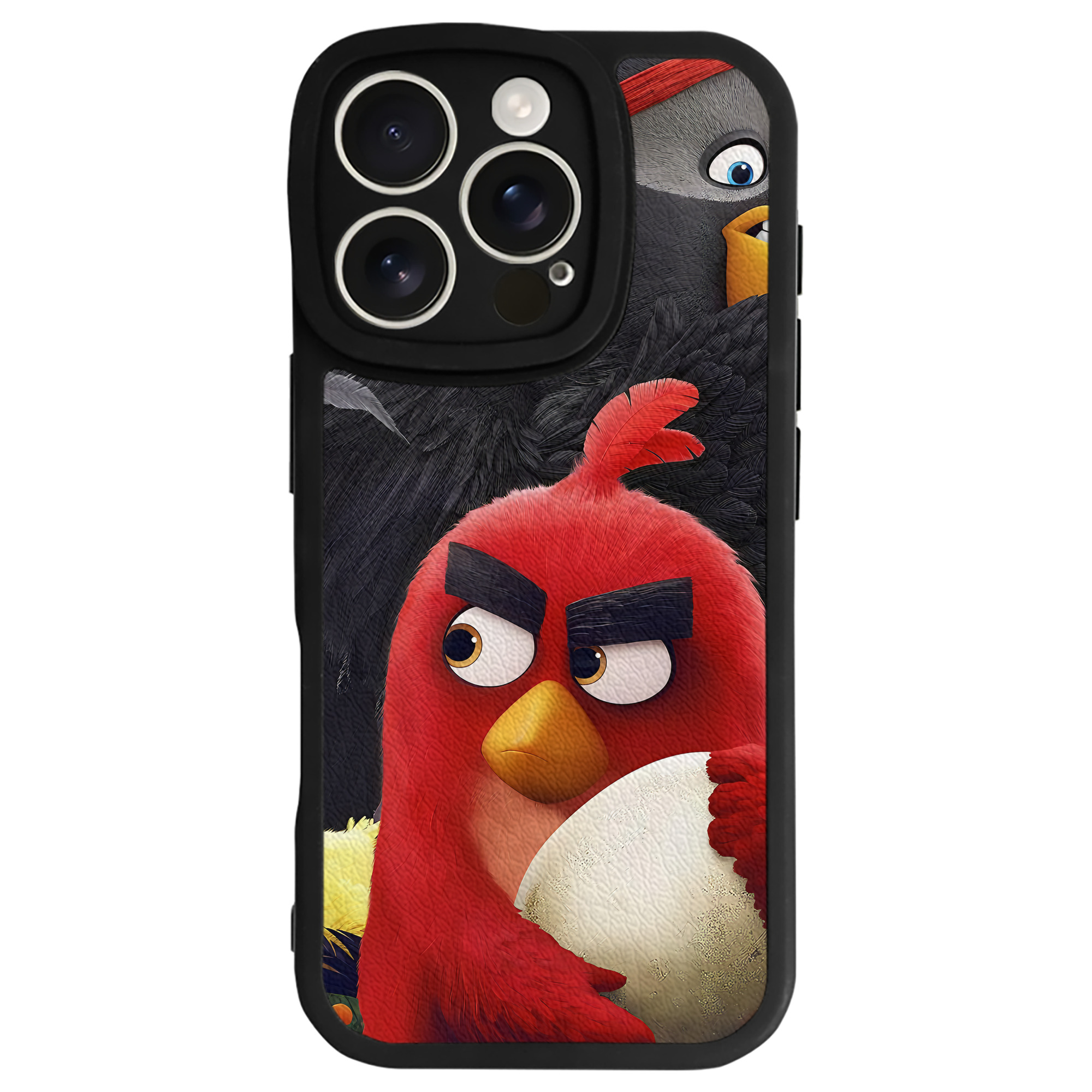 （画像用） Angry Birds アングリーバード 【iPhone 16シリーズ対応】シリコンスマホケース（レザー調） 材質：シリコン